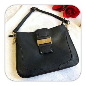 EUC Juicy By Juicy Couture Faux Leather That Success Glow Bag (Modified) - Black